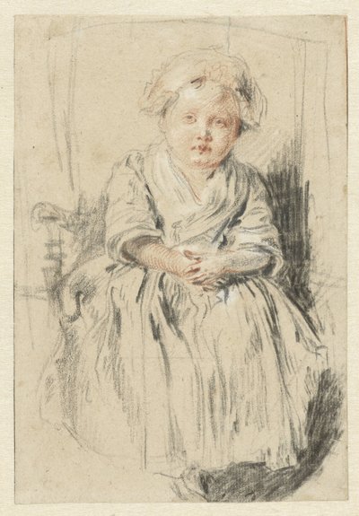Dziecko siedzące na krześle autorstwa Jean Antoine Watteau