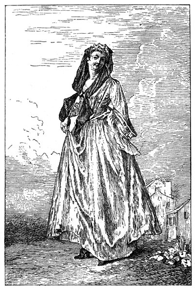 Kostium francuski, 1885. autorstwa Jean Antoine Watteau