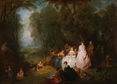 Spotkanie duszpasterskie, 171821. autorstwa Jean Antoine Watteau
