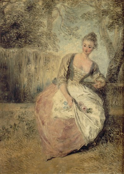 Zmartwiona Modliszka, 1716-1720 autorstwa Jean Antoine Watteau