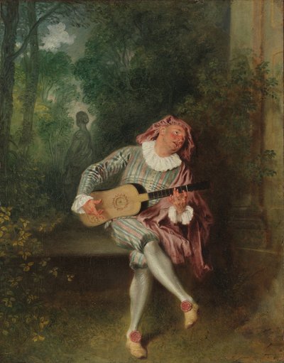 Mezzetin, ok. 1718-20 (olej na płótnie) autorstwa Jean Antoine Watteau