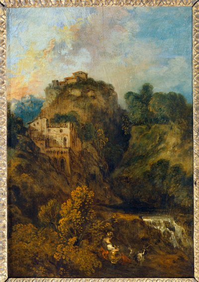 Paysage à la chèvre - Krajobraz z kozą ... autorstwa Jean Antoine Watteau