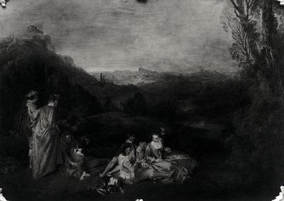 Pokojowa miłość, ok. 1718-19 (zob. też 418315) autorstwa Jean Antoine Watteau