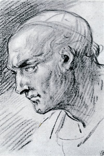 Studium głowy, 1913. autorstwa Jean Antoine Watteau