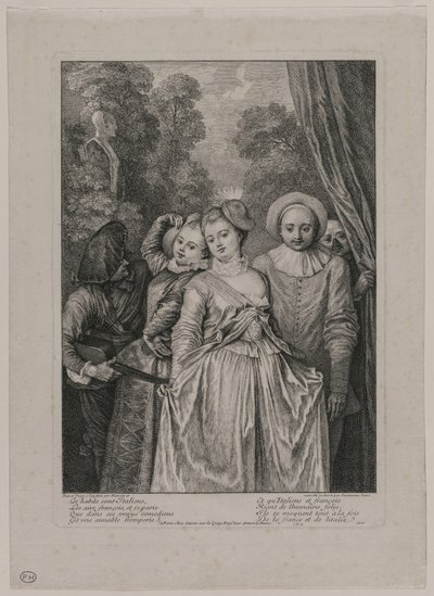 Ubrania są włoskie autorstwa Jean Antoine Watteau