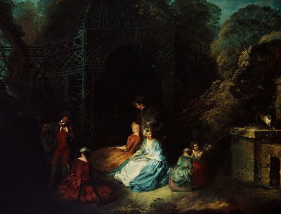 flecista autorstwa Jean Antoine Watteau