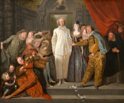 Włoscy komicy, prawdopodobnie 1720. autorstwa Jean Antoine Watteau