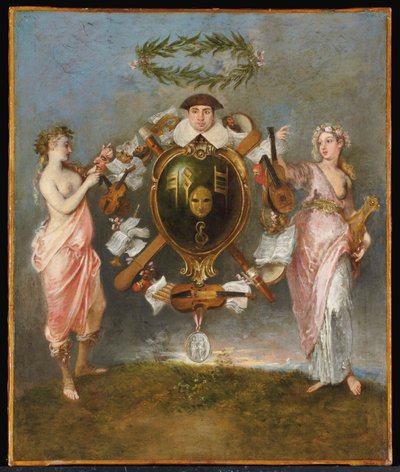 Unia Komedii i Muzyki autorstwa Jean Antoine Watteau