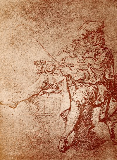 Skrzypek autorstwa Jean Antoine Watteau
