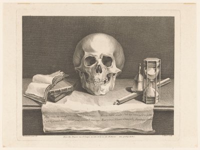 Martwa natura z symbolami vanitas autorstwa Jean Aubert