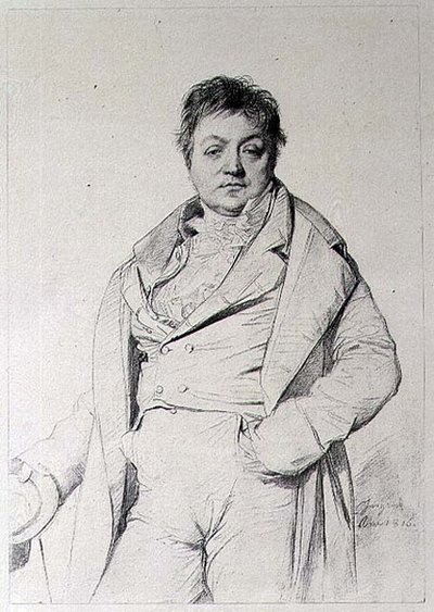 Portret mężczyzny autorstwa Jean Auguste Dominique (after) Ingres