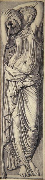 Nimfa (grafit na papierze) (dla pary patrz 283230) autorstwa Jean Auguste Dominique Ingres