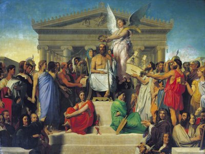 Apoteoza Homera, 1827 autorstwa Jean Auguste Dominique Ingres