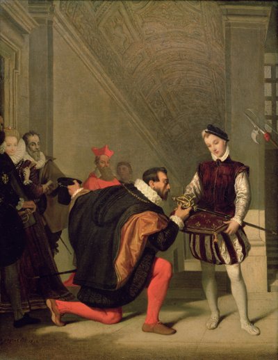 Don Pedro de Toledo (1484-1553) Całowanie miecza Henryka IV (1553-1610) 1819 autorstwa Jean Auguste Dominique Ingres