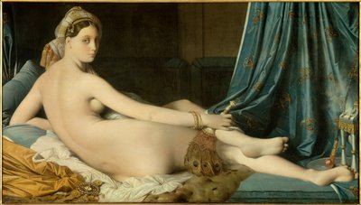 Grande Odalisque Obraz Jeana Auguste Dominique Ingres (1780-1867) 1814 Wym. 0,91 x 1,62 m - Wielka Odaliska. Obraz Dominique Ingres (1780-1867) autorstwa Jean Auguste Dominique Ingres