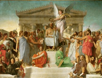 Homer deifie - apoteoza Homera ... autorstwa Jean Auguste Dominique Ingres