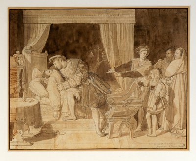La mort de Leonard de Vinci - Śmierć Leonarda ... autorstwa Jean Auguste Dominique Ingres