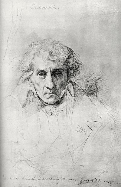 Luigi Cherubini 1760-1842, włoski kompozytor, 1830. autorstwa Jean Auguste Dominique Ingres