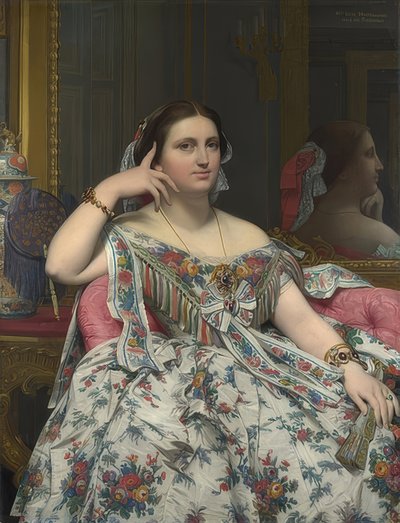 Madame Moitessier. 1856 autorstwa Jean Auguste Dominique Ingres