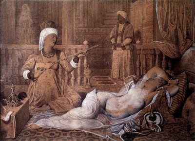 Odaliska z rysunkiem niewolników Jean Auguste Dominique Ingres autorstwa Jean Auguste Dominique Ingres