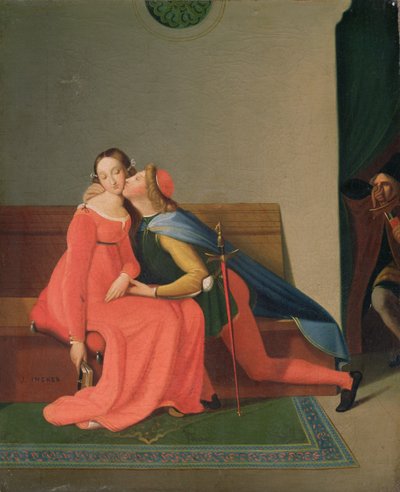 Paolo i Francesca autorstwa Jean Auguste Dominique Ingres