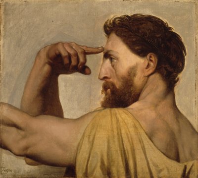 Studium dla Fidiasza w Apoteozie Homera, 1827 autorstwa Jean Auguste Dominique Ingres