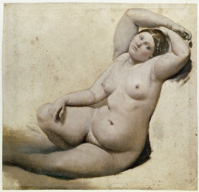 Gabinet do łaźni tureckiej: Kobieta z trzema ramionami - obraz Jean Auguste Dominique Ingres (1780-1867) olej na papierze, 25x26 cm, ok. 1860. Montauban, Musee Ingres autorstwa Jean Auguste Dominique Ingres