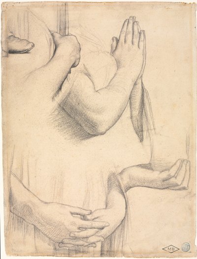Studium rąk autorstwa Jean Auguste Dominique Ingres