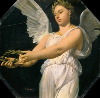 Studium Zwycięstwa dla Apoteozy Homera, c. 1826. autorstwa Jean Auguste Dominique Ingres
