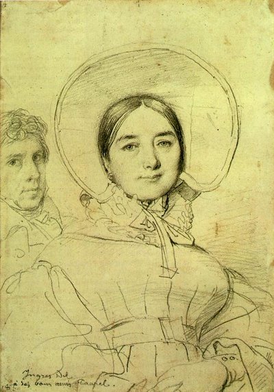 Artysta i jego żona, 1830 autorstwa Jean Auguste Dominique Ingres
