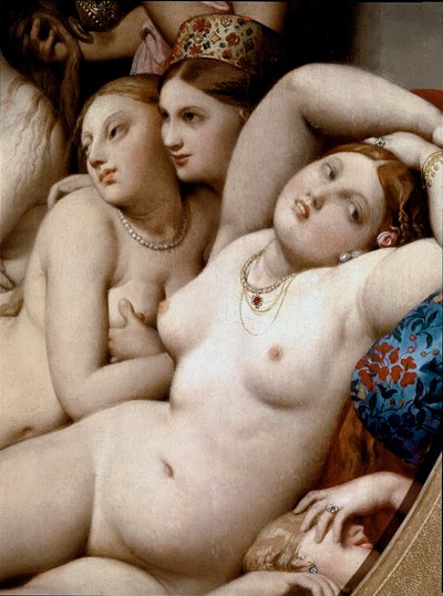 Łaźnia turecka, detal (olej na drewnie autorstwa Jean Auguste Dominique Ingres