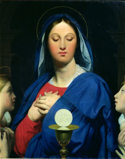 Dziewica Hostii, 1866 autorstwa Jean Auguste Dominique Ingres