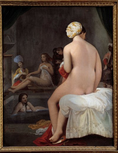 Mały kąpiący się. Wnętrze malarstwa haremu Jean-Auguste-Dominique Ingres (1780-1867). 1828. Nd. 0,35x0,27m. autorstwa Jean Auguste Dominique Ingres