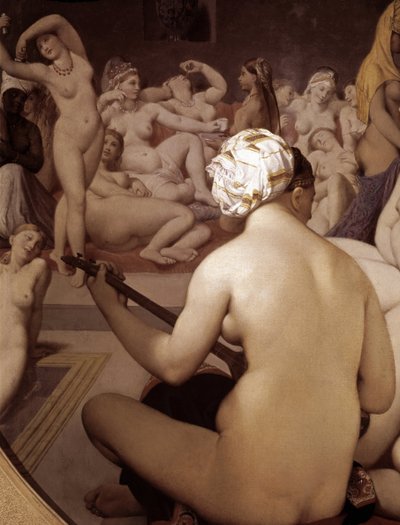 Łaźnia turecka, detal (1862 - Olej na drewnie) autorstwa Jean Auguste Dominique Ingres