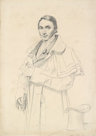 3/4 długości Portret Jean-Francois-Antoine Forest, 1823 autorstwa Jean Auguste Dominique Ingres