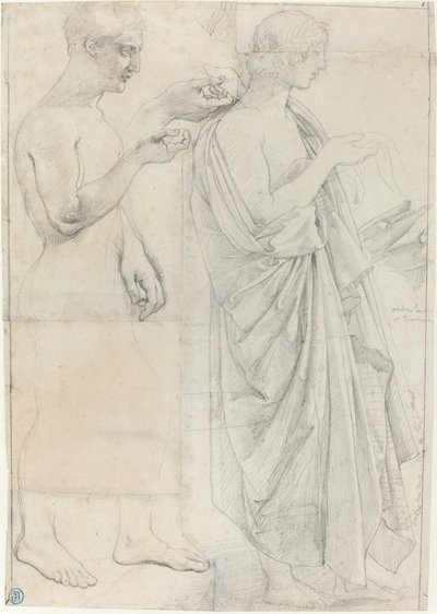 Dwa studia o Wergiliuszu autorstwa Jean Auguste Dominique Ingres