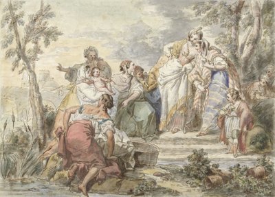 Wynalazek Mojżesza autorstwa Jean Baptist Leprince