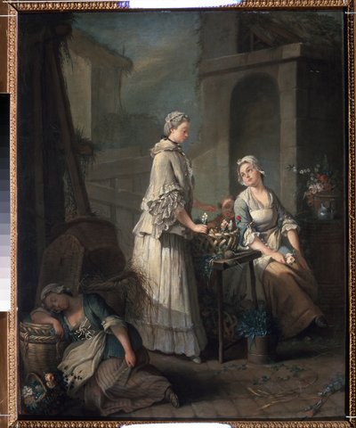 „Dziewczyna z kwiatami”” (Dziewczyna z kwiatami) Obraz Jean-Baptiste (Jean Baptiste) Charpentier (1728-1806) 1795-1799 Muzeum Puszkina, Moskwa autorstwa Jean Baptiste Charpentier