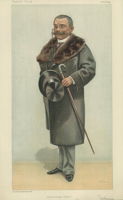 M Theophile Delcasse (kolor lito) autorstwa Jean Baptiste (after) Guth