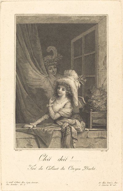Chit chit!, grawerowane przez Jacques-Louis Copia autorstwa Jean Baptiste (after) Mallet
