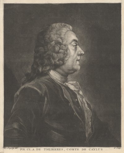 Ph. Cl. A. de Thubières, hrabia Caylus autorstwa Jean Baptiste André Gautier Dagoty