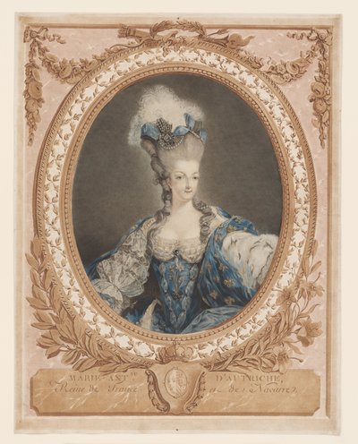 Portret Marii Antoniny autorstwa Jean Baptiste Andre (after) Gautier Dagoty