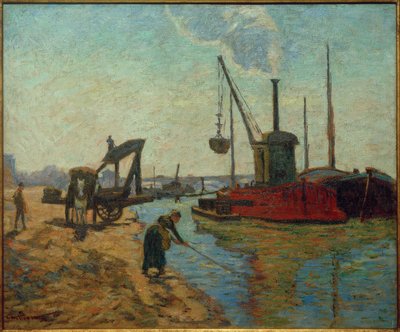 Prace nad Pont National autorstwa Jean Baptiste Armand Guillaumin