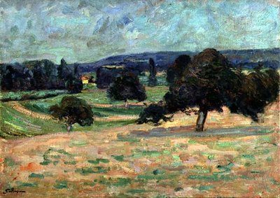 Krajobraz w Ile de France, ok.1895 (olej na płótnie) autorstwa Jean Baptiste Armand Guillaumin