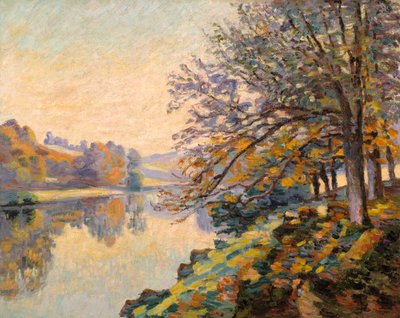 Brzeg rzeki, Jesień, ok. 1910 (olej na płótnie) autorstwa Jean Baptiste Armand Guillaumin