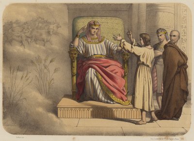 Józef przed faraonem autorstwa Jean Baptiste Auguste Leloir
