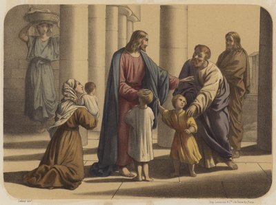 Niech małe dzieci przyjdą do mnie autorstwa Jean Baptiste Auguste Leloir