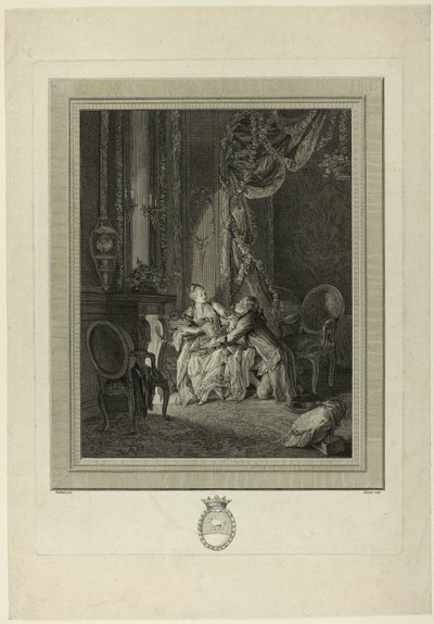 Niebezpieczeństwo prywatnej rozmowy autorstwa Jean Baptiste Blaise Simonet