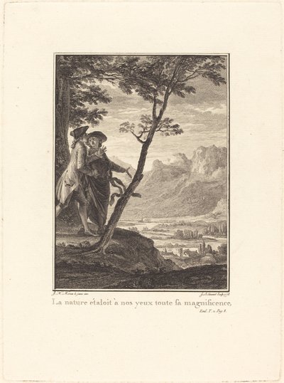Natura ukazała naszym oczom całą swoją wspaniałość autorstwa Jean Baptiste Blaise Simonet after Jean Michel Moreau