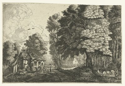 Pasterz na skraju lasu autorstwa Jean Baptiste Bonnecroy